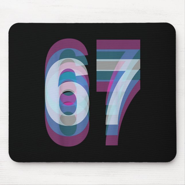 Paar Kostüm 67 Six Seven Meme Lustig  Mousepad (Vorne)