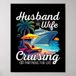 Paar Kreuzfahrt Ehemann Und Ehefrau Kreuzfahrtpart Poster