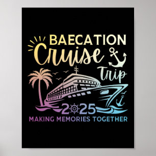 Paar-Kreuzfahrt-Matching-Squad Byecation Kreuzfahr Poster
