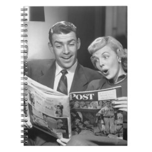Paar-Lesezeitschrift Notizblock