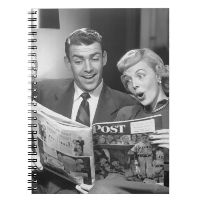 Paar-Lesezeitschrift Notizblock (Vorderseite)