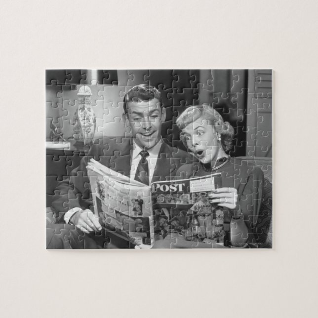 Paar-Lesezeitschrift Puzzle (Horizontal)