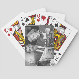 Paar-Lesezeitschrift Spielkarten