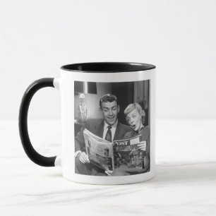 Paar-Lesezeitschrift Tasse