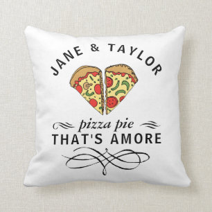 Paar-Liebe-Pizza addieren Namen Kissen