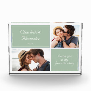 Paar-Liebeszitat Stilvolles Geschenk Zwei-Foto-Blo Fotoblock