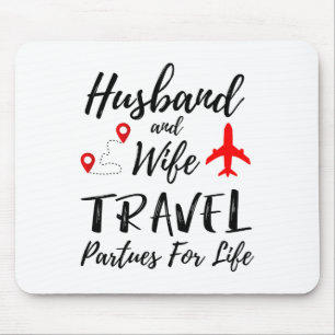 Paar-Matching Ehemann und Ehefrau Reisepartner für Mousepad