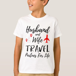 Paar-Matching Husnd und Ehefrau-Reisepartner für T-Shirt