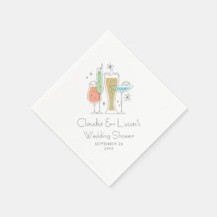 Paar-Mischlings-Hochzeitsshower Serviette