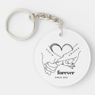 Paar mit dem Namen Custom Anniversary Geschenk Ide Schlüsselanhänger