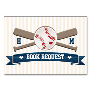 PAAR-MONOGRAMM-BASEBALL-BABYPARTY-BUCH REQEUST TISCHNUMMER