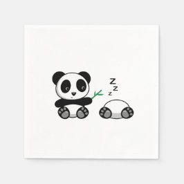 Paar Niedliche kleine Pandas Serviette
