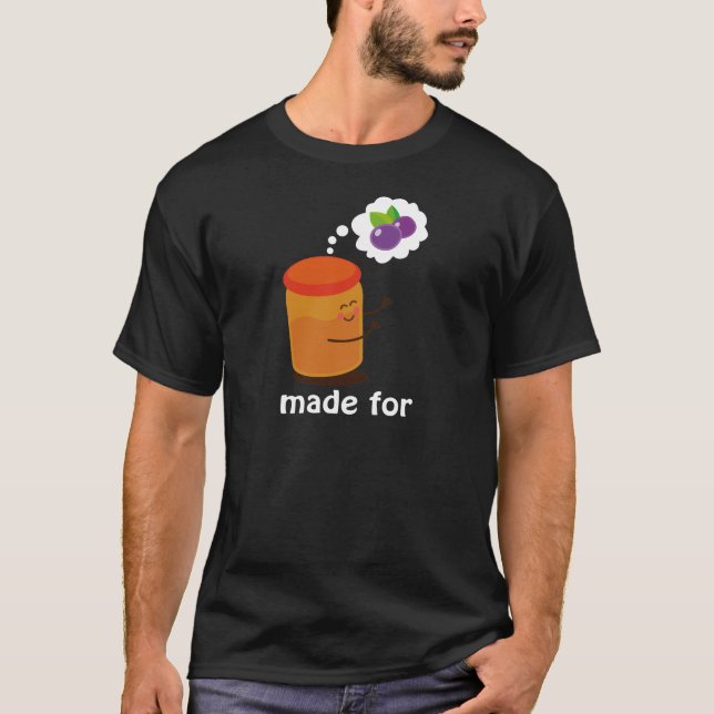 Paar-niedliches für einander PBJ gemacht T-Shirt (Vorderseite)