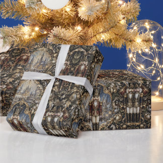 Paar Nussknacker Elegant Klassisch Geschenkpapier