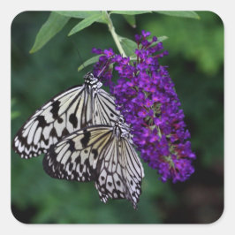 Paar Papierkite Quadratischer Aufkleber