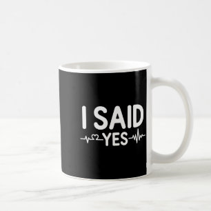 Paar passende Verlobungsparty ich sagte Premium Kaffeetasse