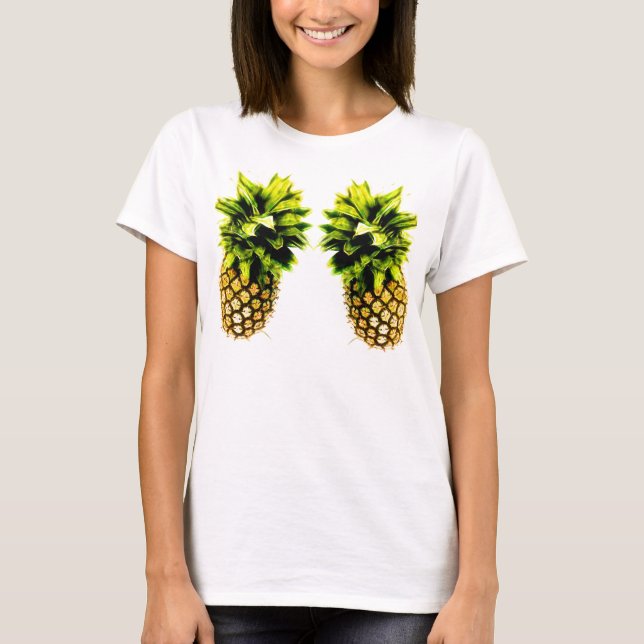 Paar Perky-Ananas T-Shirt (Vorderseite)