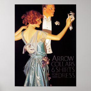 Paar, Pfeile und Shirts für Kleid, 1923 Poster