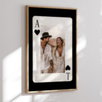 Paar-Poker-Spielkarte mit Foto