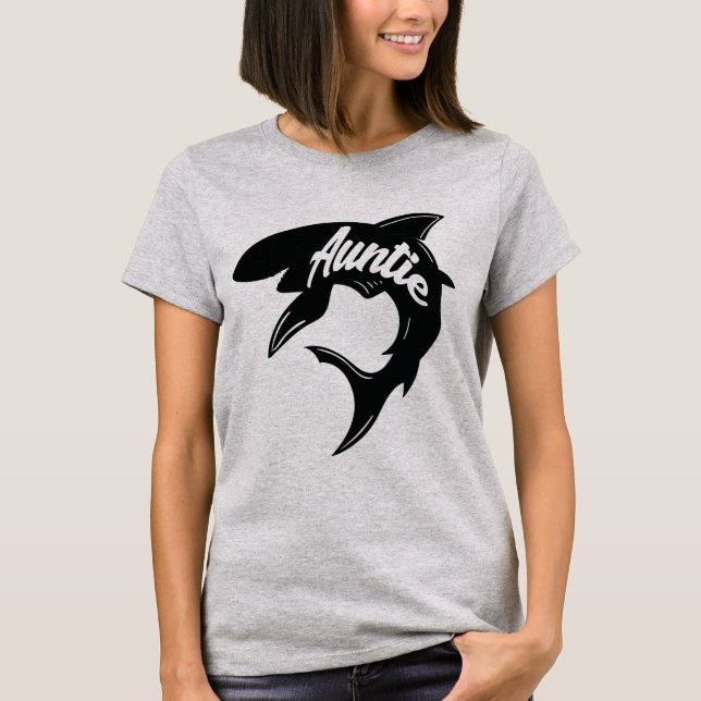 Paar-Shirts Tanten-Baby Shark Matching Family T-Shirt (Vorderseite)