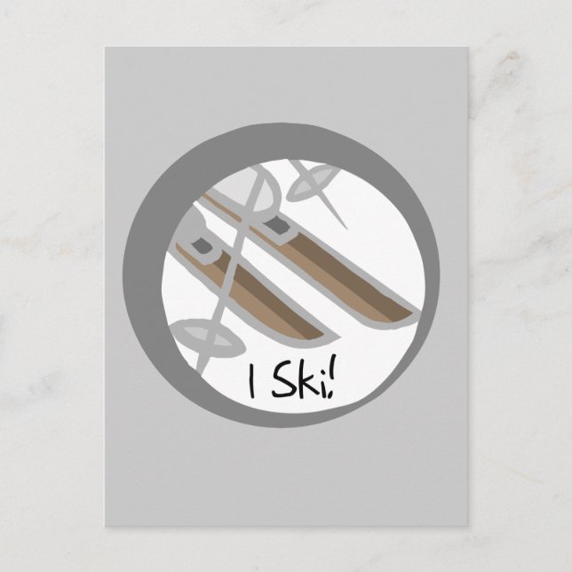 Paar Skier I Ski T - Shirt und Geschenke Postkarte (Vorderseite)