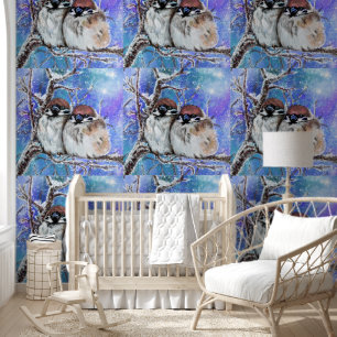 Paar Sparrow im Winter Tapete