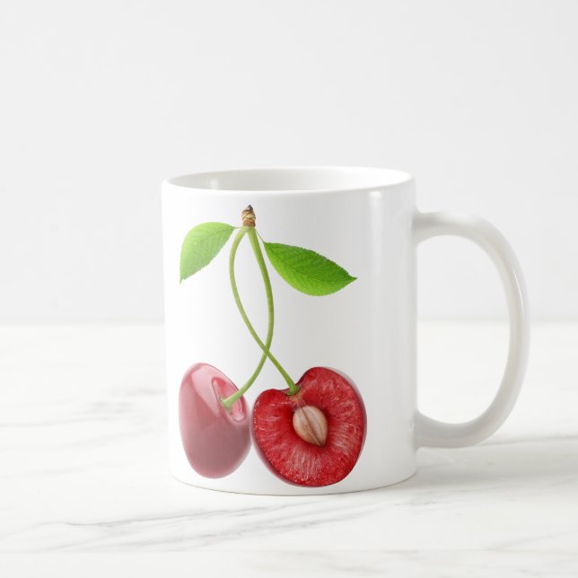 Paar süße Kirschen Kaffeetasse (Rechts)