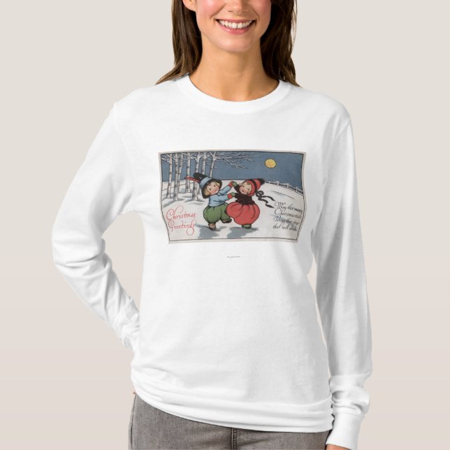 Paar-Tanzen im Mondschein T-Shirt (Vorderseite)
