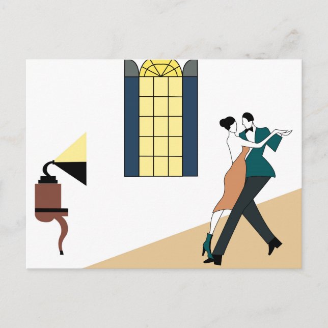 Paar tanzen postkarte (Vorderseite)