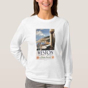 Paar-übersehenküsten-Eisenbahn-Plakat T-Shirt