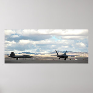 Paar von F-22 Raptor Aircraft Poster