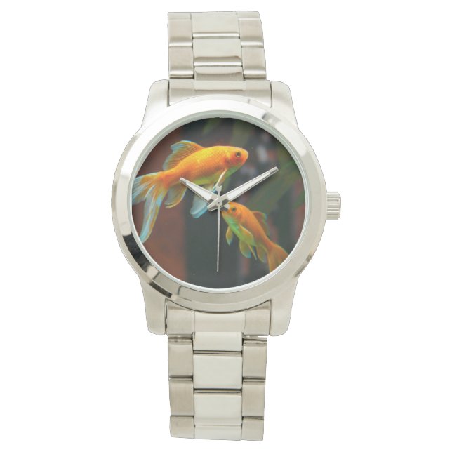 Paar von Lucky Goldfish Armbanduhr (Vorderseite)