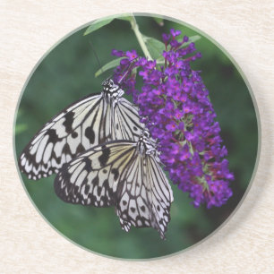 Paar von Papier Kite Butterflies Untersetzer