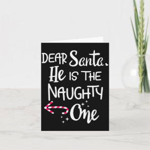 Paar Weihnachten Santa Er Ist Der Unartige Lustig Karte