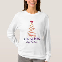 Paar Weihnachtsnacht T-Shirt & Frohe Weihnachten K