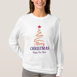 Paar Weihnachtsnacht T-Shirt & Frohe Weihnachten K