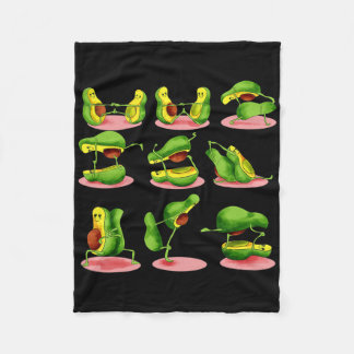 Paar Yoga Gemüse Avocado Meditation Avocato Suppe Fleecedecke