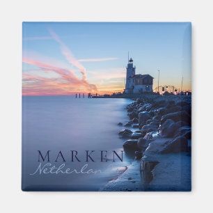 Paard van Marken Leuchtturm in einem blauen Sonnen Magnet