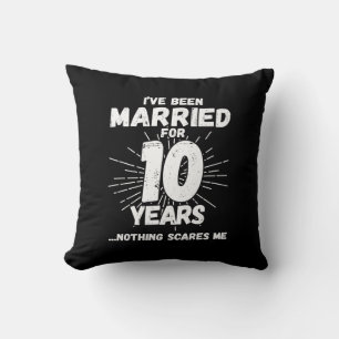 Paare 10 Jahre verheiratet Lustiger 10. Hochzeitst Kissen