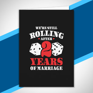 Paare 2 Jahre verheiratet Lustiger 2. Hochzeitstag Karte