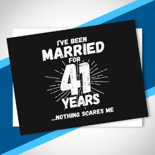 Paare 41 Jahre verheiratet Lustig 41. Hochzeitstag Postkarte