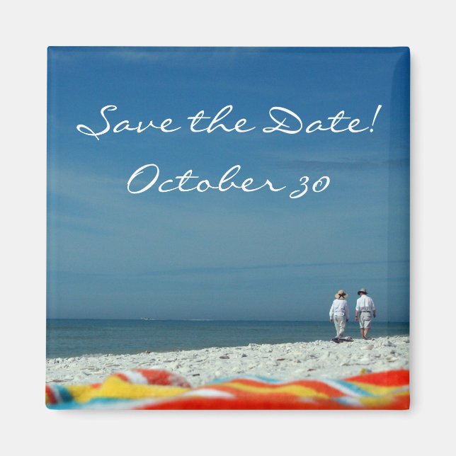 Paare auf dem Sandy-Strand Magnet (Vorne)