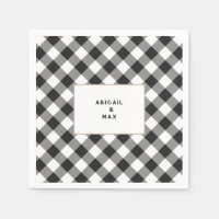 Paare Black Gingham Couples Dusche Cocktail