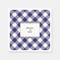 Paare Blue Gingham Couples Dusche Cocktail