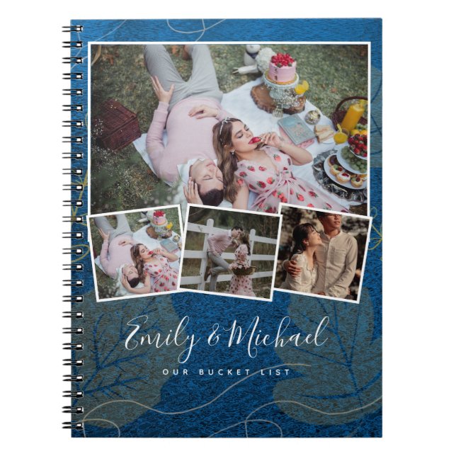 Paare BUCKET LIST Foto Collage Newlywed Journal Notizblock (Vorderseite)