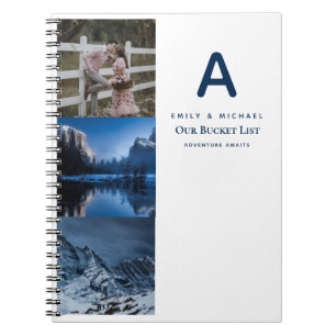 Paare BUCKET LIST Foto Collage Newlywed Journal Notizblock