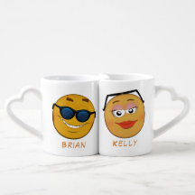 Paare der niedlichen personalisierten Cartoonart