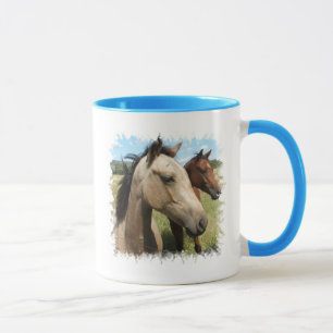 Paare der Pferdekaffee-Tasse Tasse