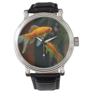 Paare des glücklichen Goldfischs Armbanduhr