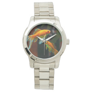 Paare des glücklichen Goldfischs Armbanduhr